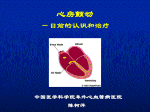 心房顫動的治療-陳柯萍協(xié)和 阜外心血管病醫(yī)院