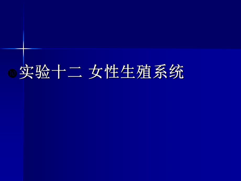 組織與胚胎學實驗：實驗十二 女性生殖系統(tǒng)_第1頁