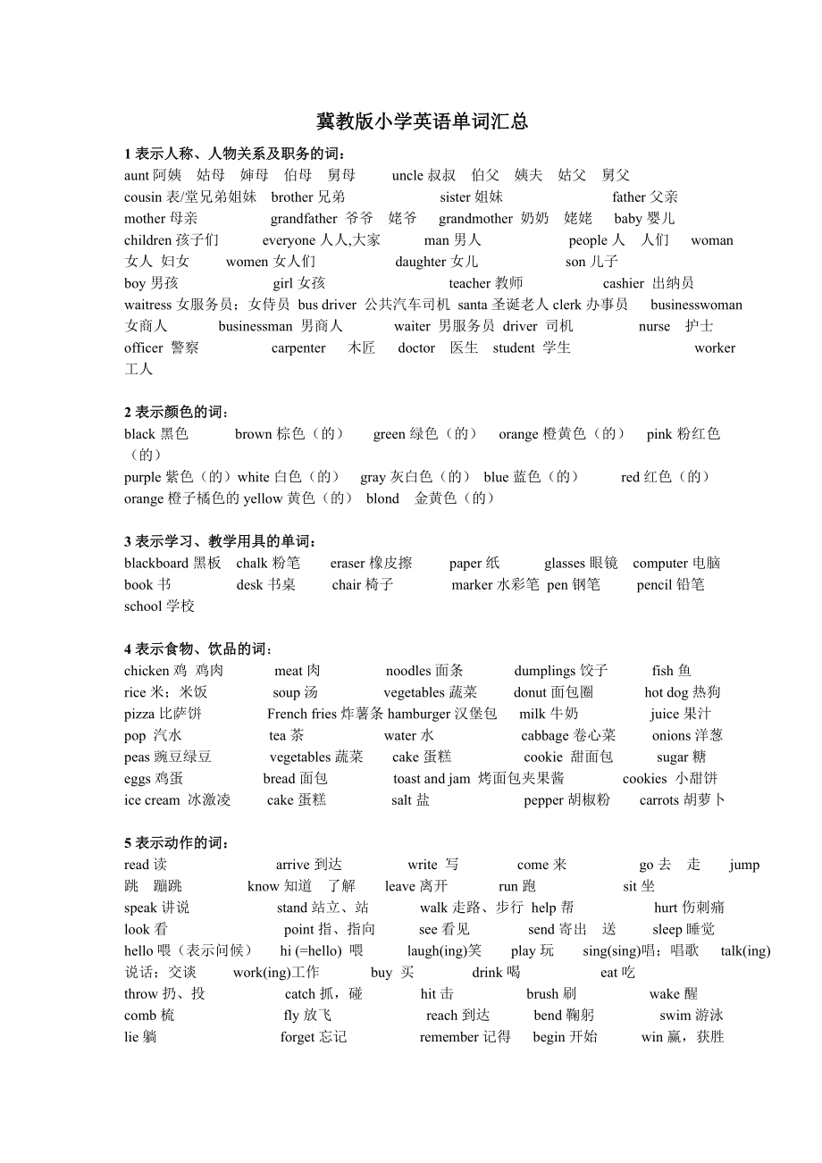 冀教版小學(xué)英語單詞匯總.doc_第1頁