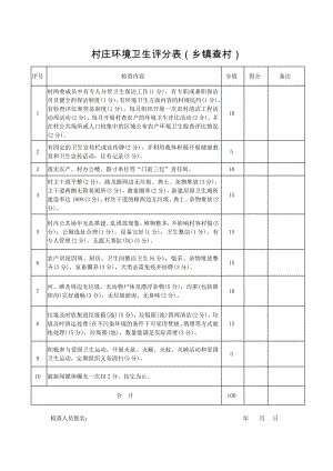 村莊環(huán)境衛(wèi)生評分表.doc