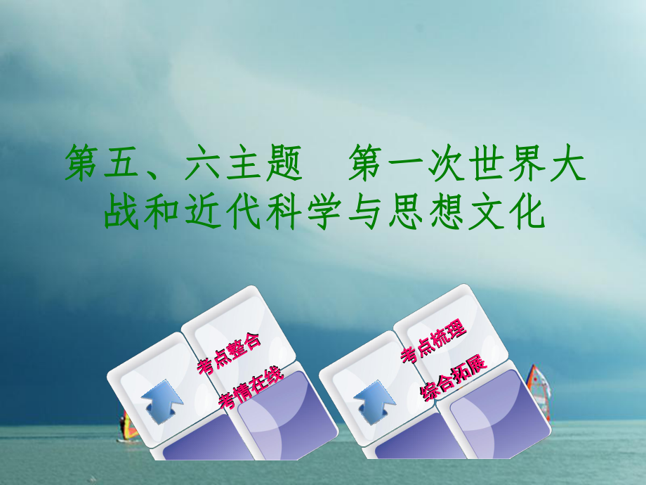 历史第五部分 世界近代史 第五、六主题 第一次世界大战和近代科学与思想文化_第1页