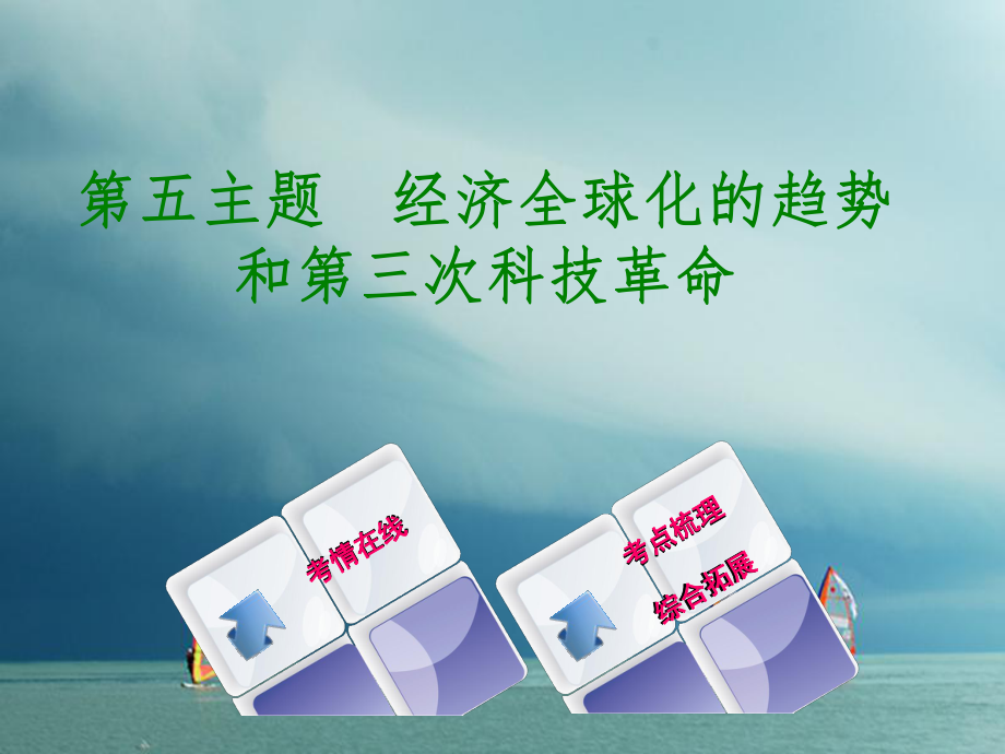 历史第六部分 世界现代史 第五主题 经济全球化的趋势和第三次科技革命_第1页