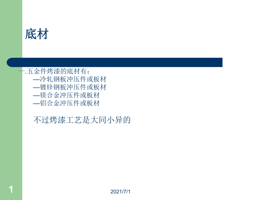 烤漆工藝流程_第1頁