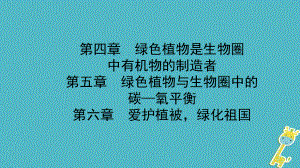 生物總七上 第三單元 第四章 第五章 第六章愛護(hù)植被綠化祖國教材梳理