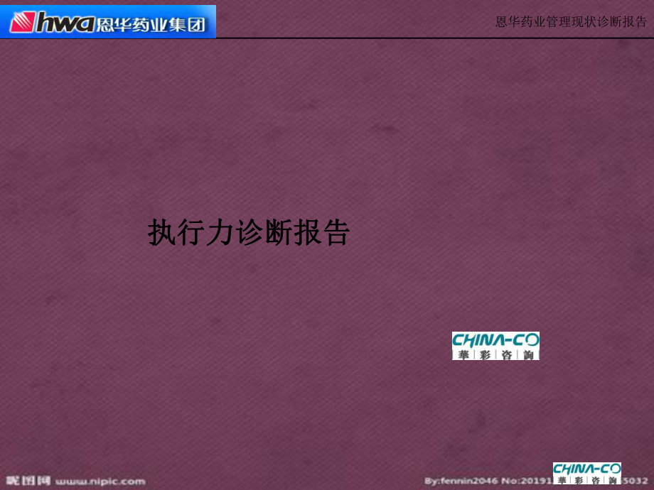 [企業(yè)診斷]XX執(zhí)行力診斷報(bào)告—華彩咨詢集團(tuán)經(jīng)典案例下載_第1頁