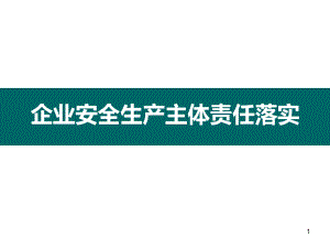 企業(yè)安全生產(chǎn)主體責(zé)任落實(shí)PPT幻燈片課件.ppt