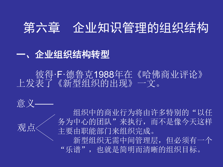 第六章企业知识管理的组织结构_第1页