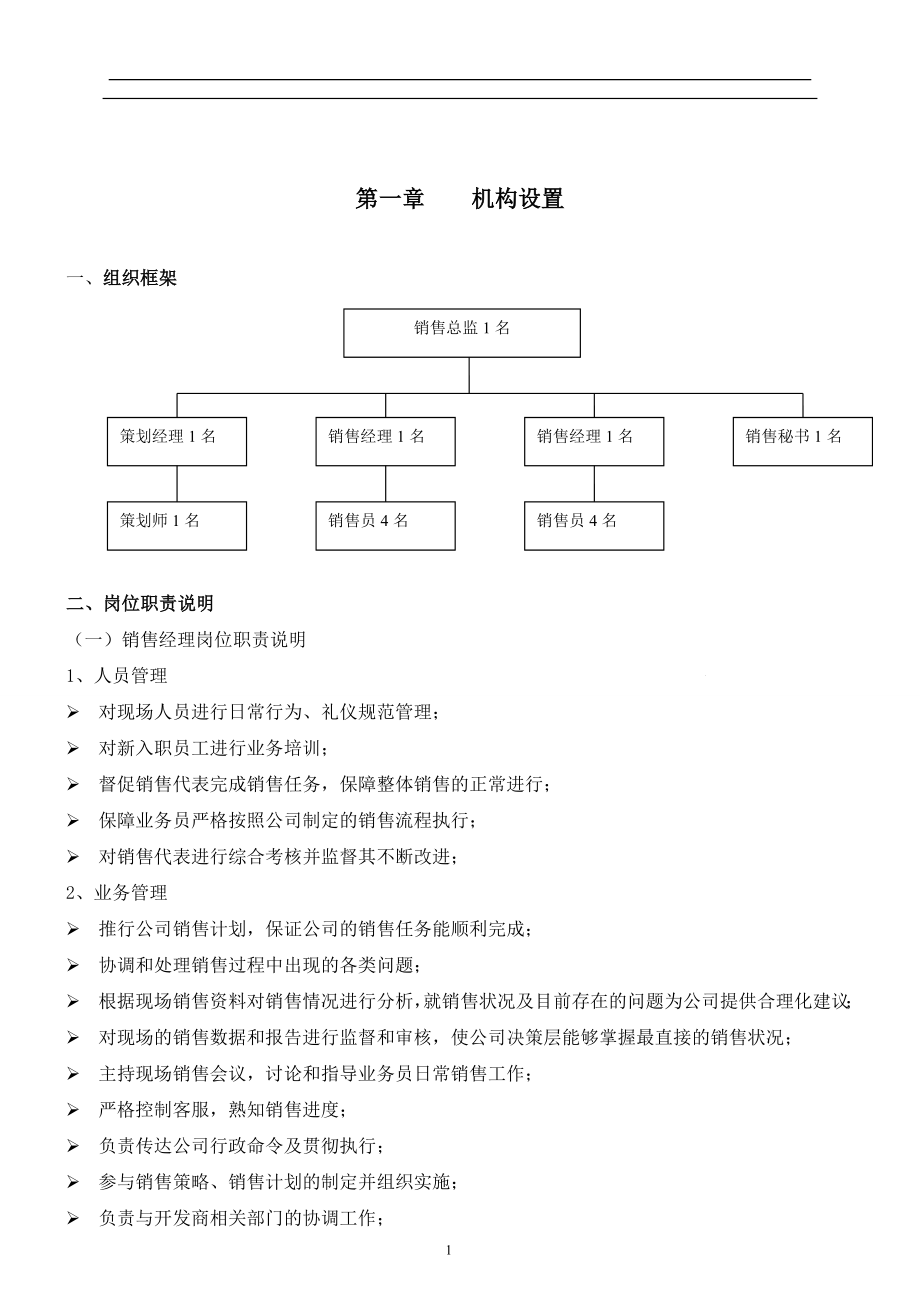 房地產(chǎn)公司銷售管理制度范本_第1頁