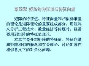 線性代數(shù)課件：4-1 矩陣的特征值與特征向量