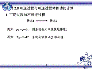 可逆過程與可逆過程體積功的計算PPT優(yōu)秀課件