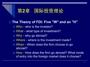 国际投资理论