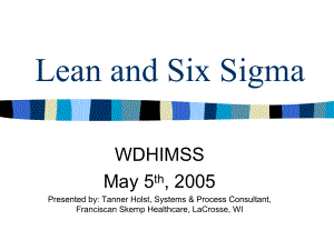 Lean and Six Sigma(PPT 32)