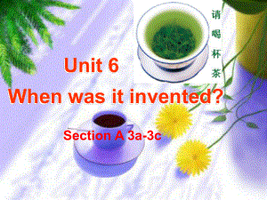 九年級Unit6when was it invented課件Section-A-3a-3c(1)