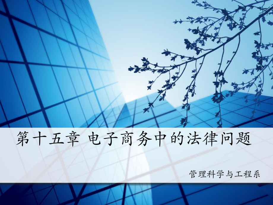 電子商務(wù)概論課件：第15章 電子商務(wù)法律_第1頁