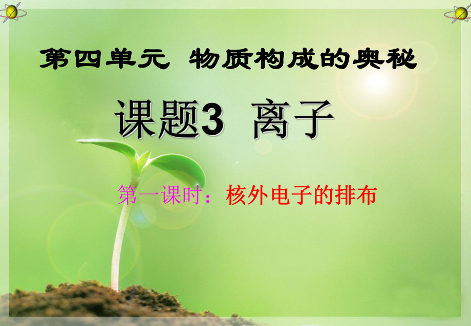 九年級化學第四單元物質構成的奧秘離子核外電子的排布課件_第1頁