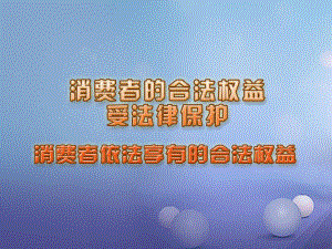 八年級(jí)政治下冊(cè) 第五單元 與法同行 第16課 消費(fèi)者的合法權(quán)益受法律保護(hù) 第1框《消費(fèi)者依法享有的合法權(quán)益》 蘇教版