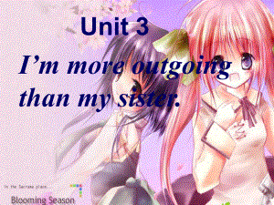 八年級英語上冊 Unit 3 I'm more outgoing than my sister（第6課時）Section B（3a-self check） （新版）人教新目標(biāo)版