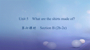 九年級英語全冊 Unit 5 What are the shirts made of（第6課時(shí)）Section B（2b-2e） （新版）人教新目標(biāo)版