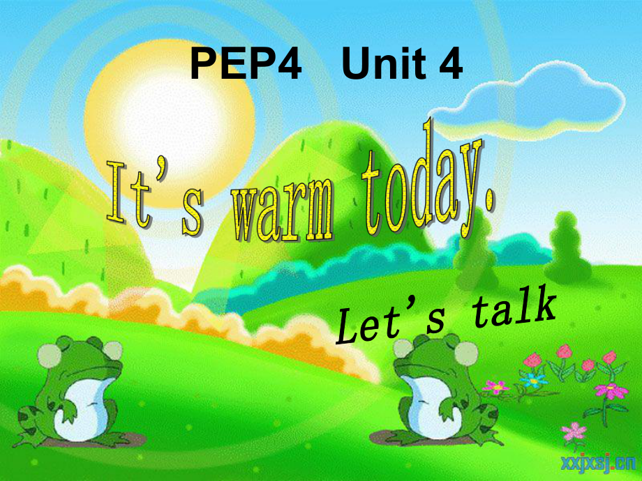 PEP小学英语四年级下册Unit4_It’s_warm_today_PartA_Let’s_talk_第1页