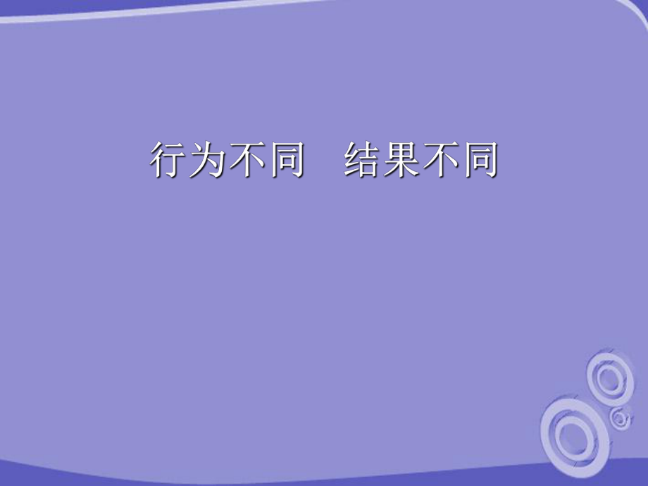 七年级政治下册181《行为不同结果不同》课件鲁教版_第1页