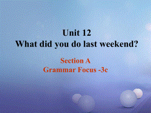 七年級(jí)英語(yǔ)下冊(cè) Unit 12 What did you do last weekend（第3課時(shí)）Section A（Grammar Focus-3c） （新版）人教新目標(biāo)版