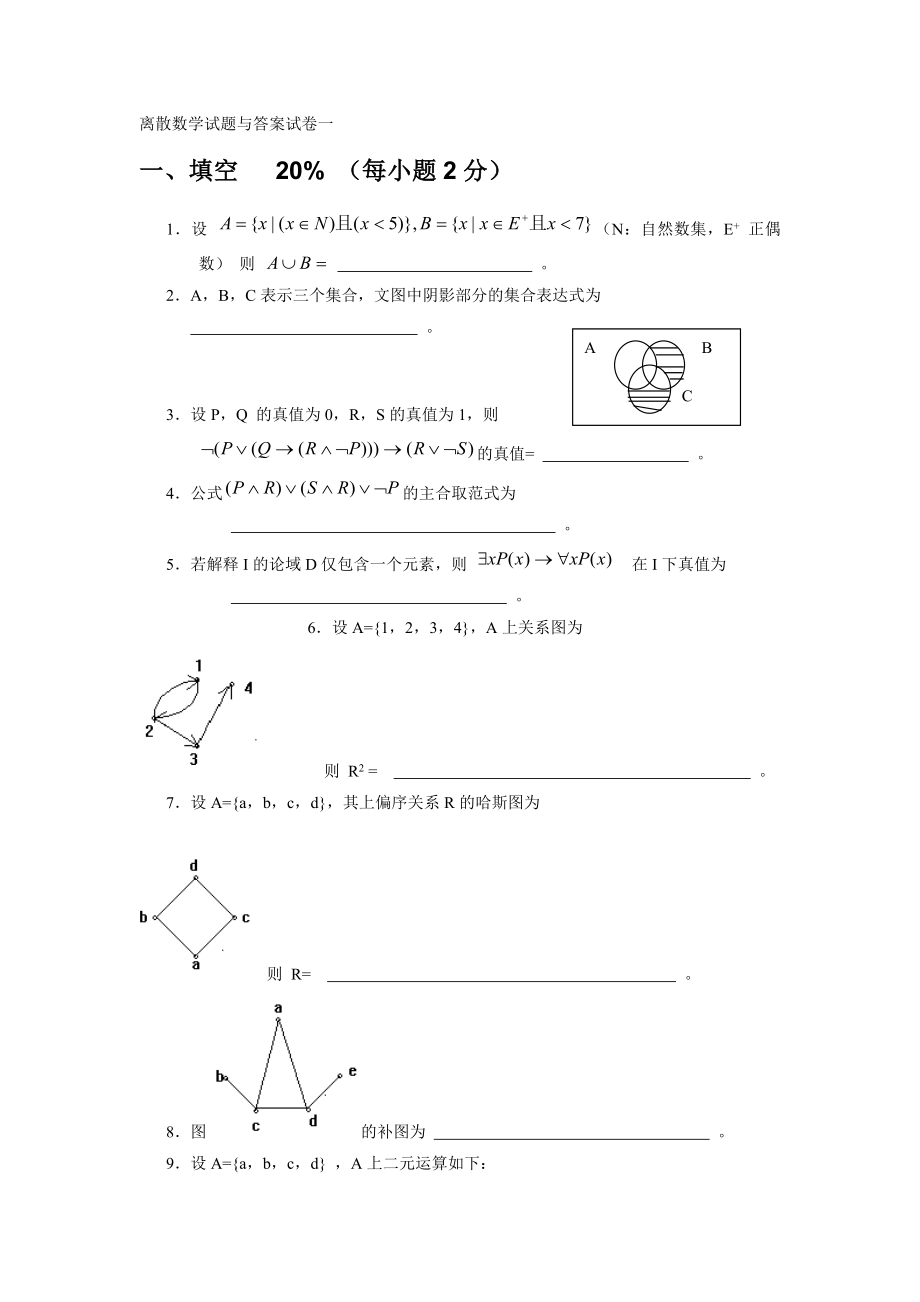 離散數(shù)學(xué)試卷及答案.doc_第1頁