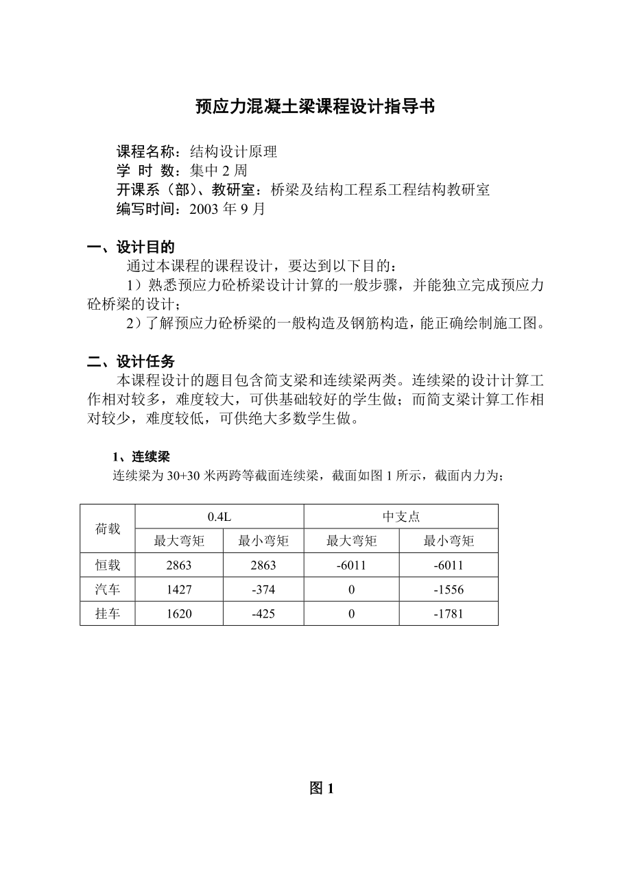 預(yù)應(yīng)力混凝土梁設(shè)計.doc_第1頁