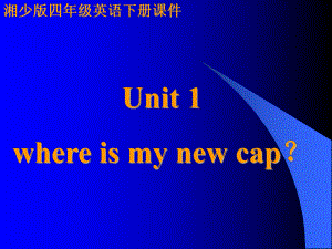 湘少版英語四下Unit1 where i my new capPPT課件