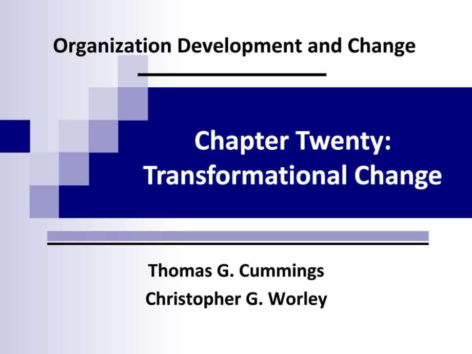 组织的变革与发展英文版第二十章_第1页