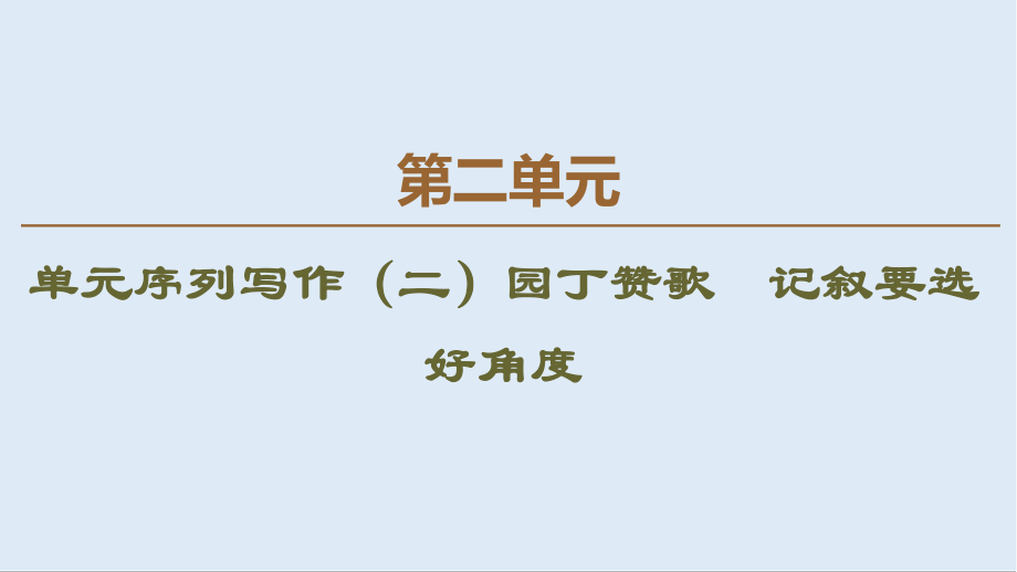 高中語文新同步人教版必修1課件：第2單元 單元序列寫作2_第1頁