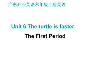 開心學(xué)英語六年級上冊Unit 6 The turtleis fasterppt課件之一