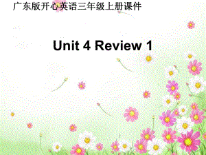 開心學英語三年級上冊UnitReview 1ppt課件