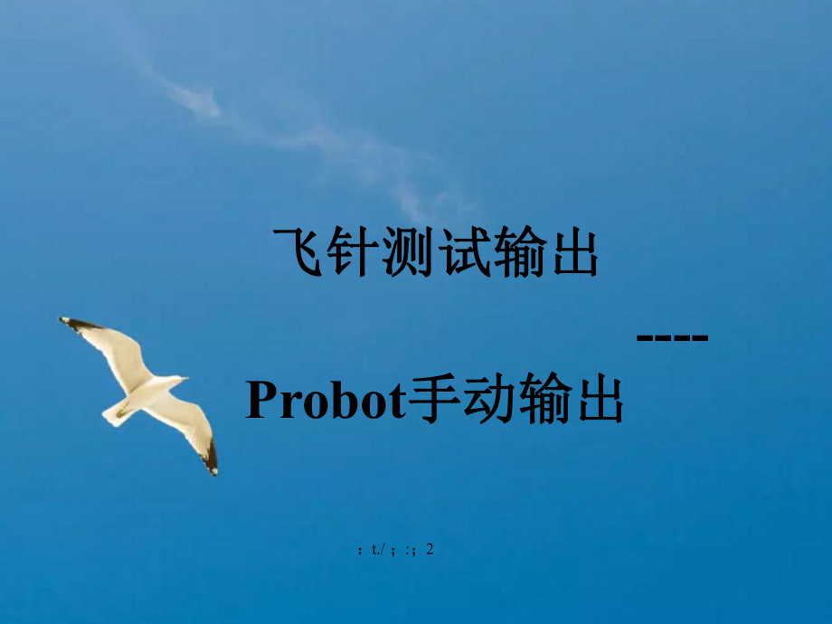 飞针测试输出probot手动输出ppt课件_第1页