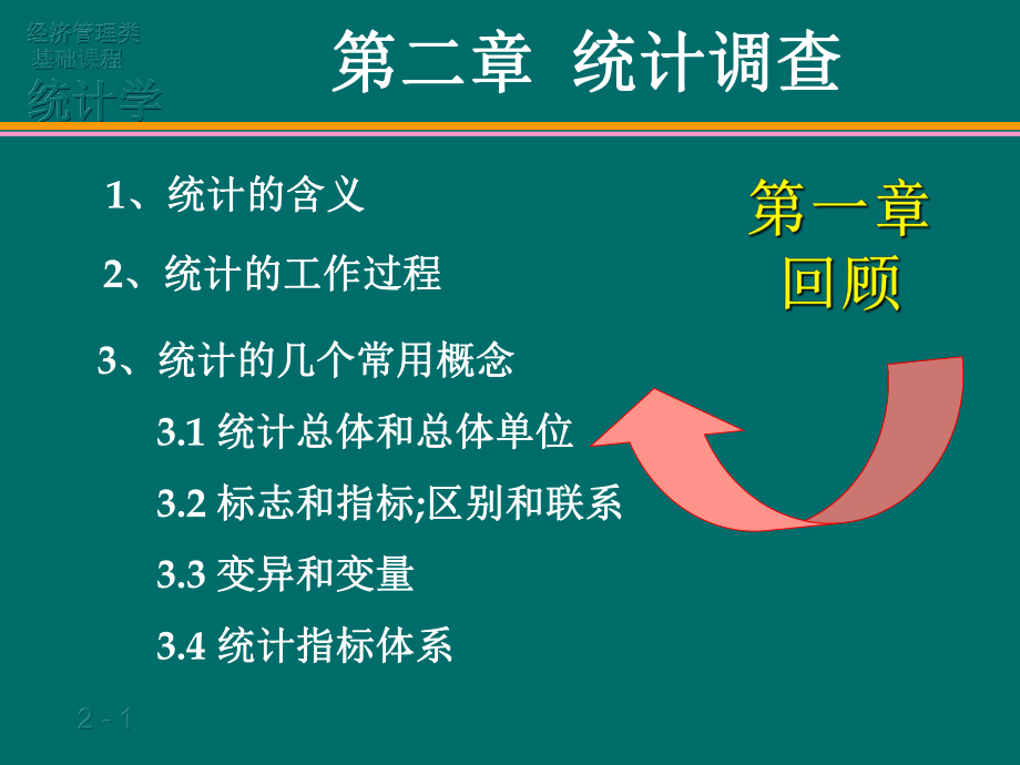 统计学教学课件b第二章统计调查_第1页