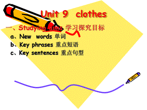 牛津深圳版英語一下Unit 9 Clothes課件2