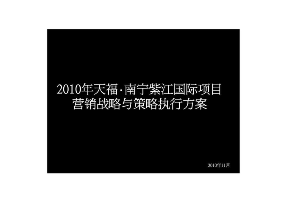 天福南宁紫江国际项目营销战略与策略执行方案ppt课件_第1页