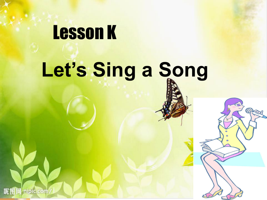 冀教版(三起)六上lesson 14 Let’s sing a new song課件1_第1頁