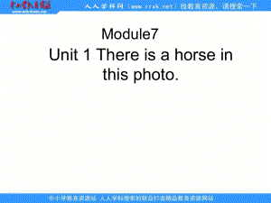 外研版(三起)四上Unit 1 There is a horse in this photo課件3