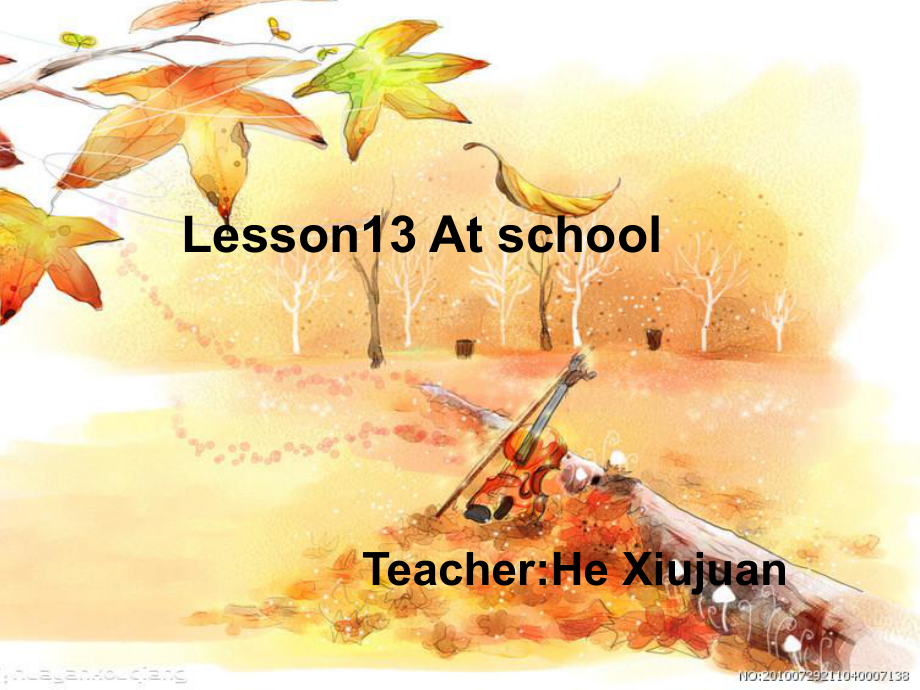 冀教版英語四上Lesson 13 At school課件3_第1頁