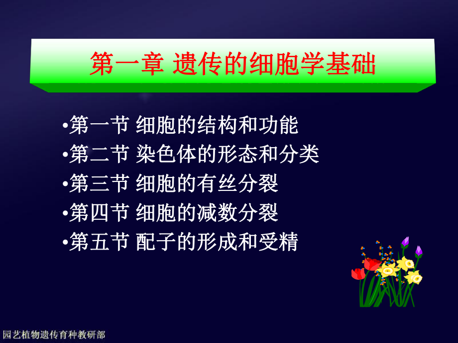 第二章 遺傳的細胞學基礎_第1頁