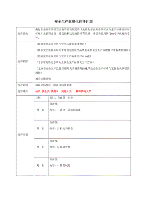 加油站安全生產(chǎn)標準化自評計劃.docx
