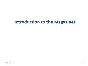 大学英语复习资料：Introduction to the Magazines