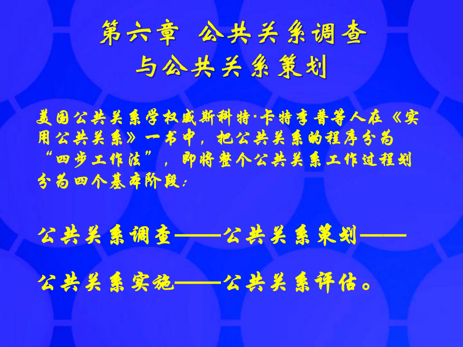 第六章公共关系调查与公共关系策划_第1页