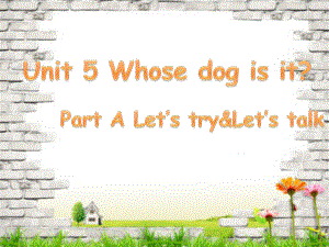 人教PEP版英語五下Unit 5Whose dog is itPart A課件3