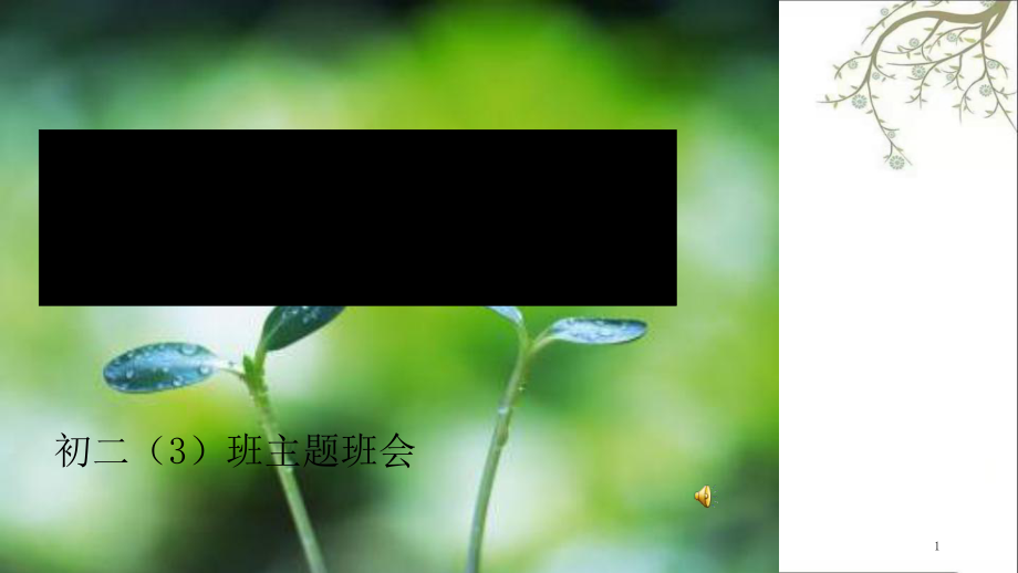 初二3班主题班会节约主题班会节约从身边做起课件_第1页