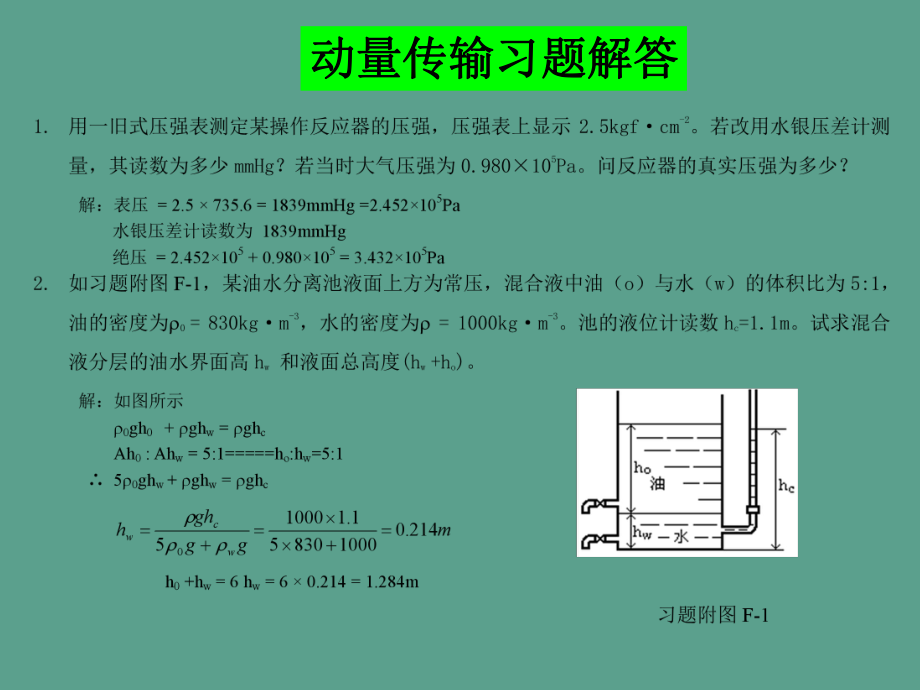 习题解答1动量传传输1ppt课件_第1页