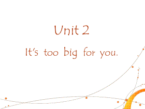 外研版三起五下Module 5 Unit 2It’s too big for you課件2