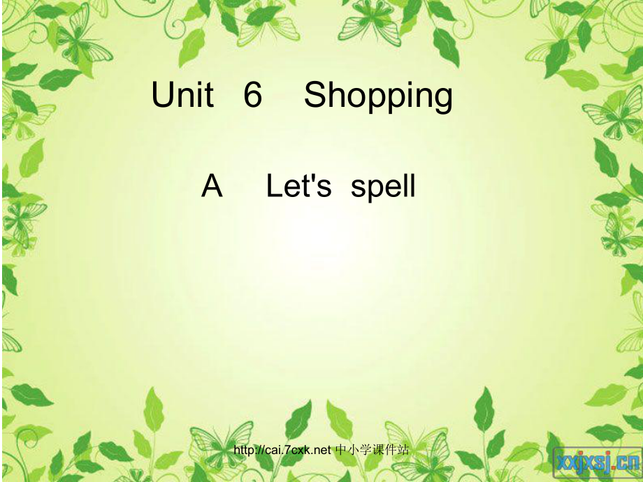 人教PEP版英語四年級下冊Unit 6ShoppingA Let’s spell課件_第1頁