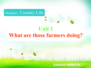 广州版英语六年级上册Unit 1What are those farmers doing课件1