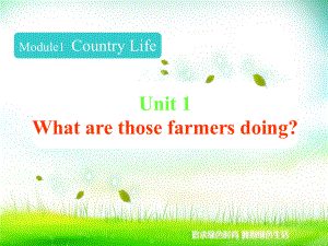 廣州版英語(yǔ)六年級(jí)上冊(cè)Unit 1What are those farmers doing課件1